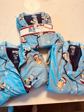 Lucy Blue Puppy Print Men’s Pajama Set